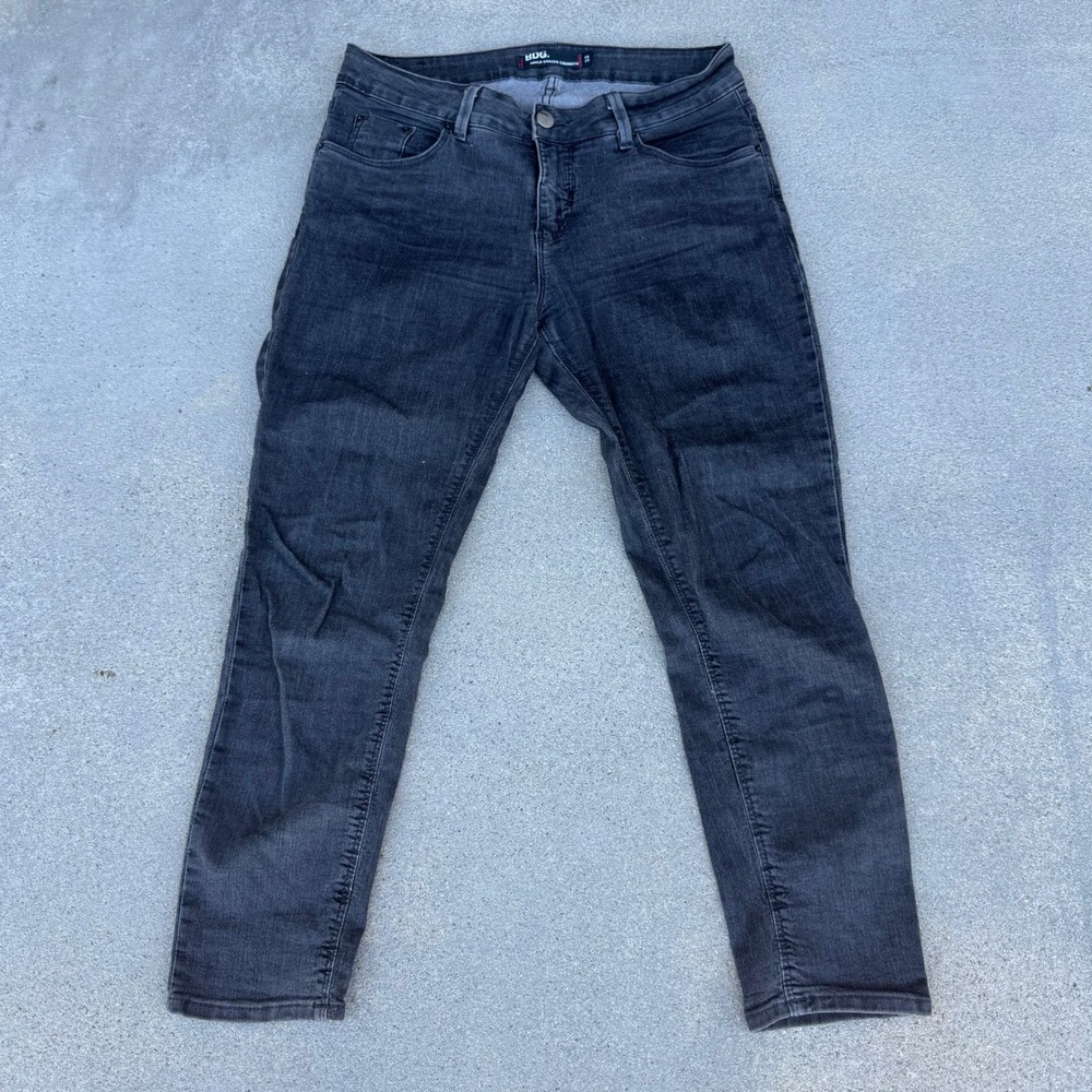 BDG Ankle Grazer Cigarette Jeans Black Faded Slim Fit Denim Womens Size 32